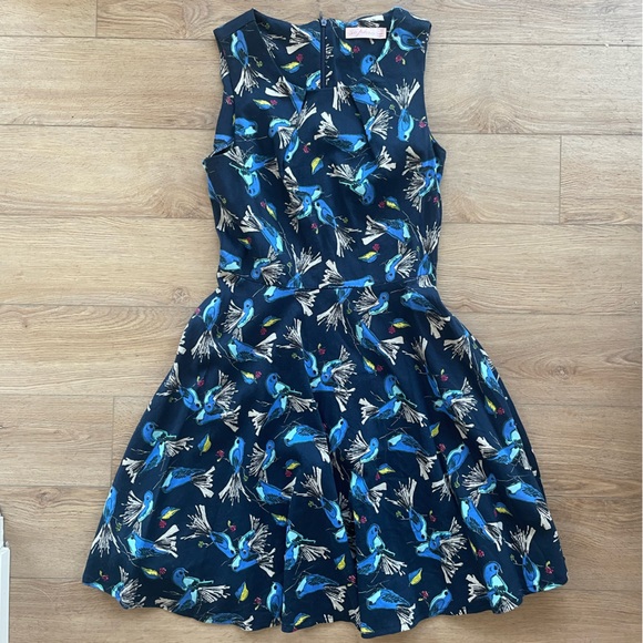 Bird Pattern Skater Dress - Picture 1 of 3